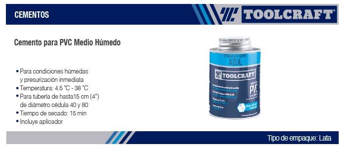 CEMENTO PVC AZUL 8ONZ. TC3393 .