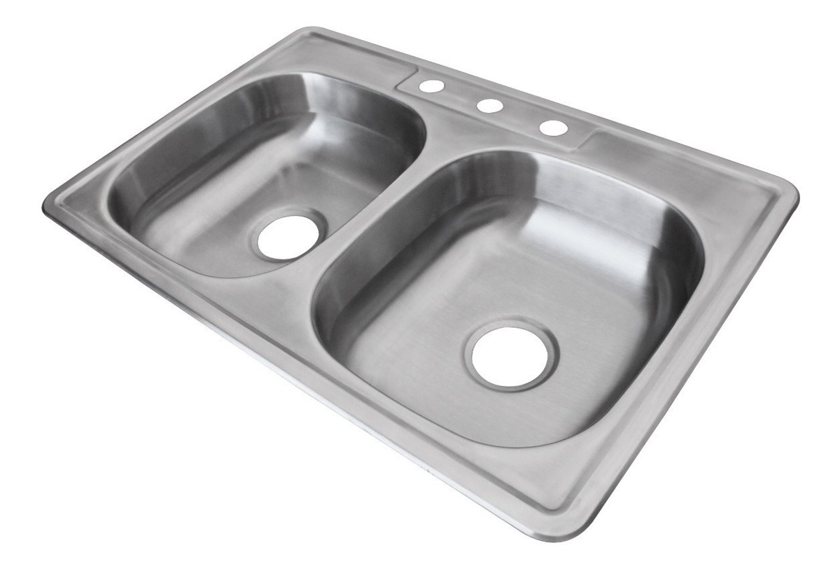 FREGADERO DOBLE ONDO 33X19 .