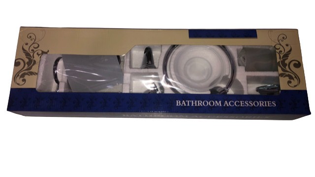 KIT DE BAÑO CROMADO LUJO .