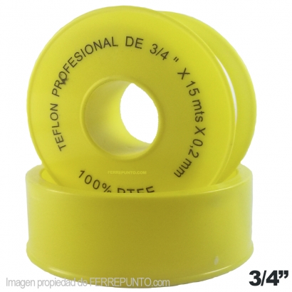 TEFLON 3/4 AMARILLO 15MT .
